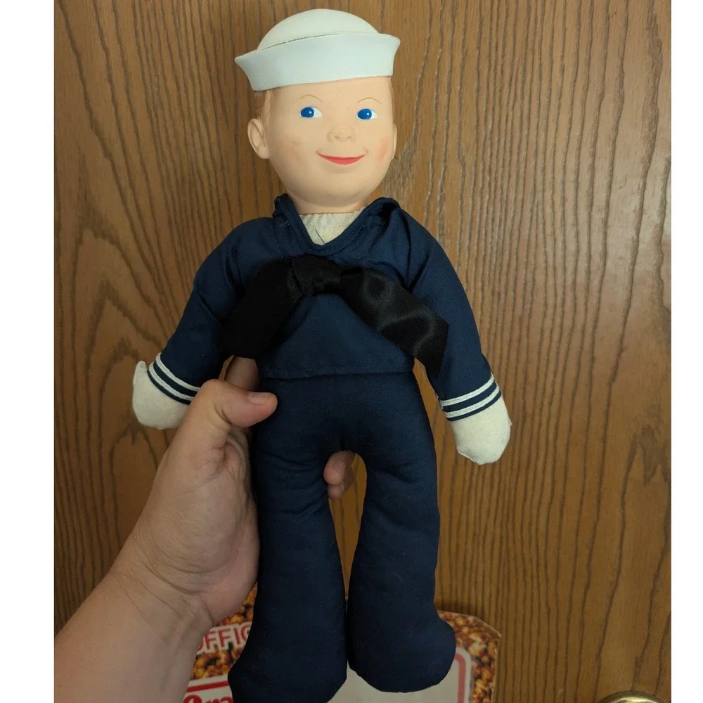 VTG Cracker Jack Collectible Doll Plush w/ Vinyl Head Sailor Boy 12
